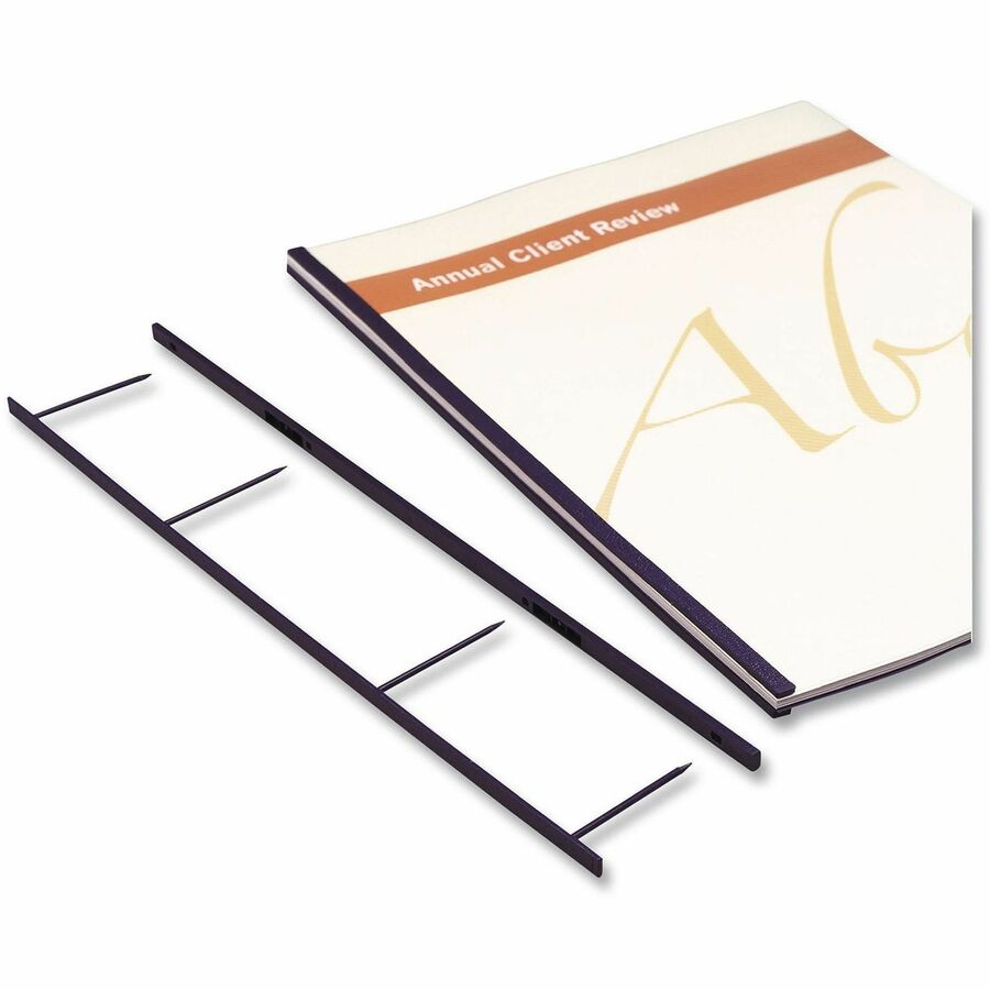 Swingline GBC VeloBind Reclosable 4-pin Binding Spines - 2" Maximum Capacity - 200 x Sheet Capacity - Blue - Plastic - 25 / Box