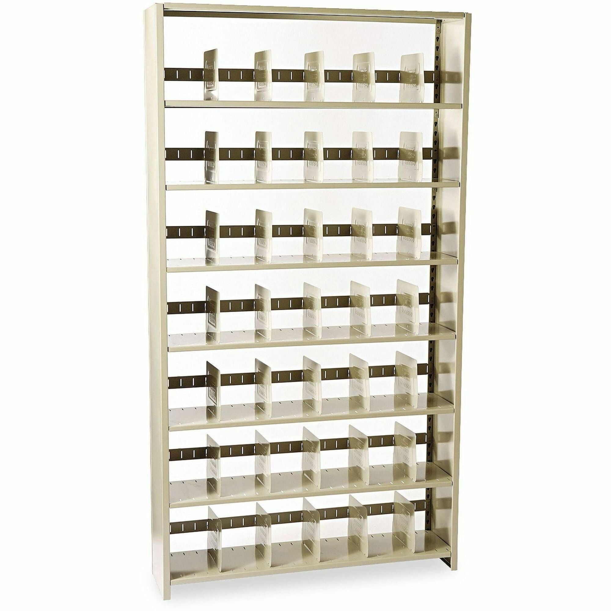 Tennsco Starter Shelf - 48" Width x 12" Depth x 88" Height - 7 x Shelf(ves) - Letter - 400 lb Load Capacity - Sand - Steel - Recycled - Assembly Required