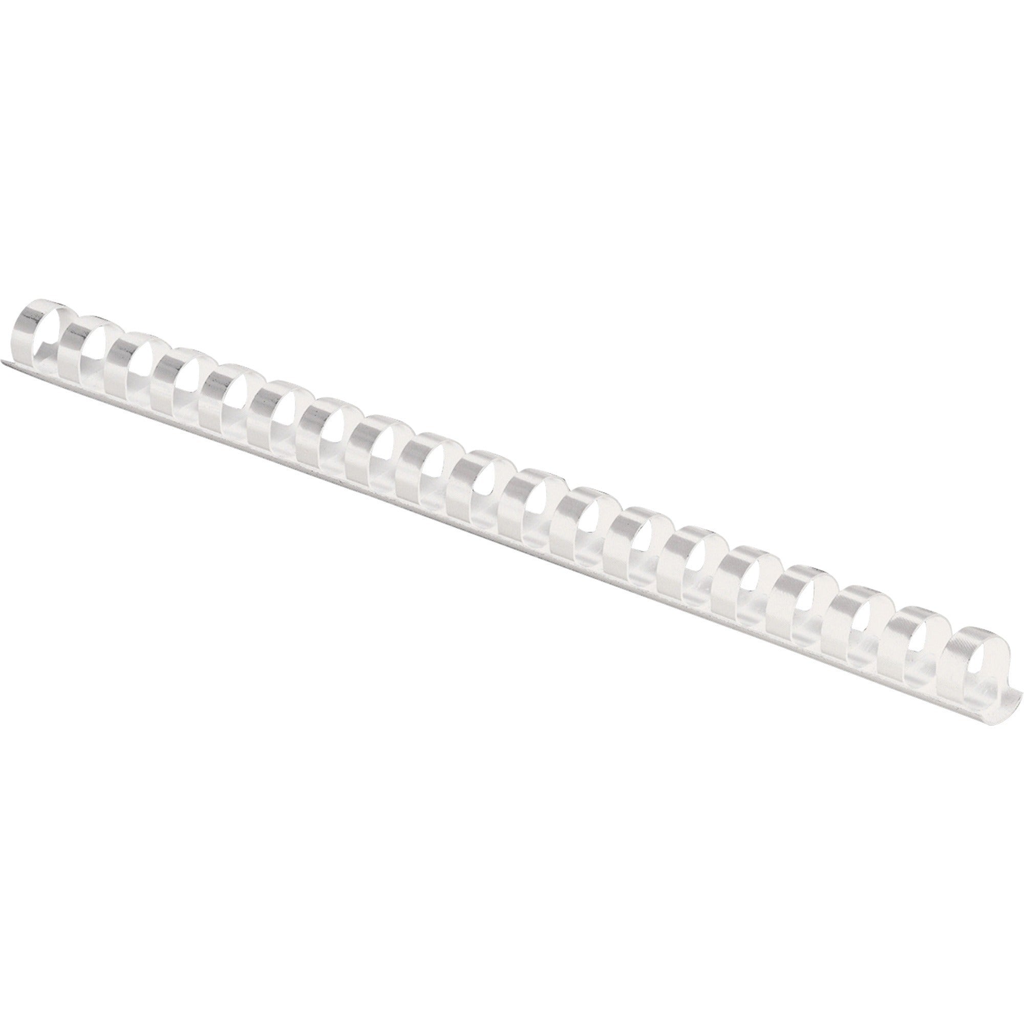 Fellowes 19-ring Plastic Comb Binding - 0.4" Height x 10.8" Width x 0.4" Depth - 0.37" Maximum Capacity - 55 x Sheet Capacity - For Letter 8 1/2" x 11" Sheet - White - Plastic - 100 / Pack