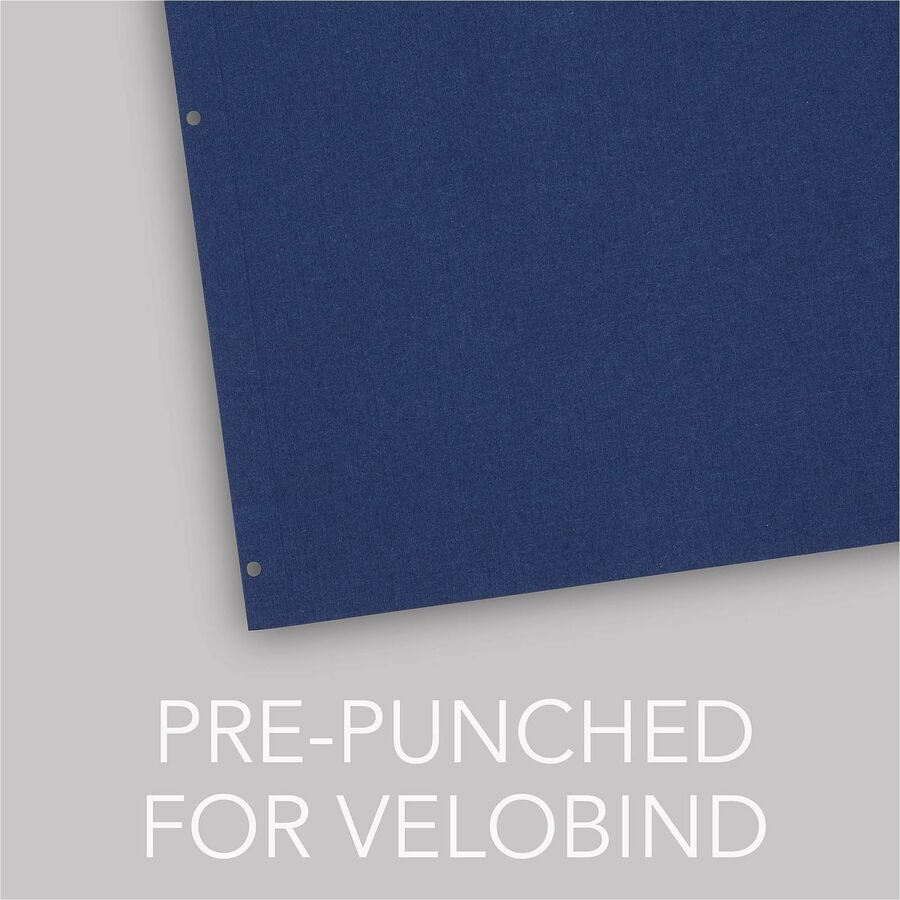 GBC Linen Weave Standard Presentation Cover - For 8 3/4" x 11 1/4" Sheet - Navy Blue - Linen - 1 Pack