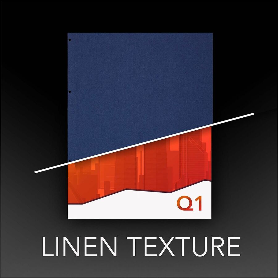 GBC Linen Weave Standard Presentation Cover - For 8 3/4" x 11 1/4" Sheet - Navy Blue - Linen - 1 Pack