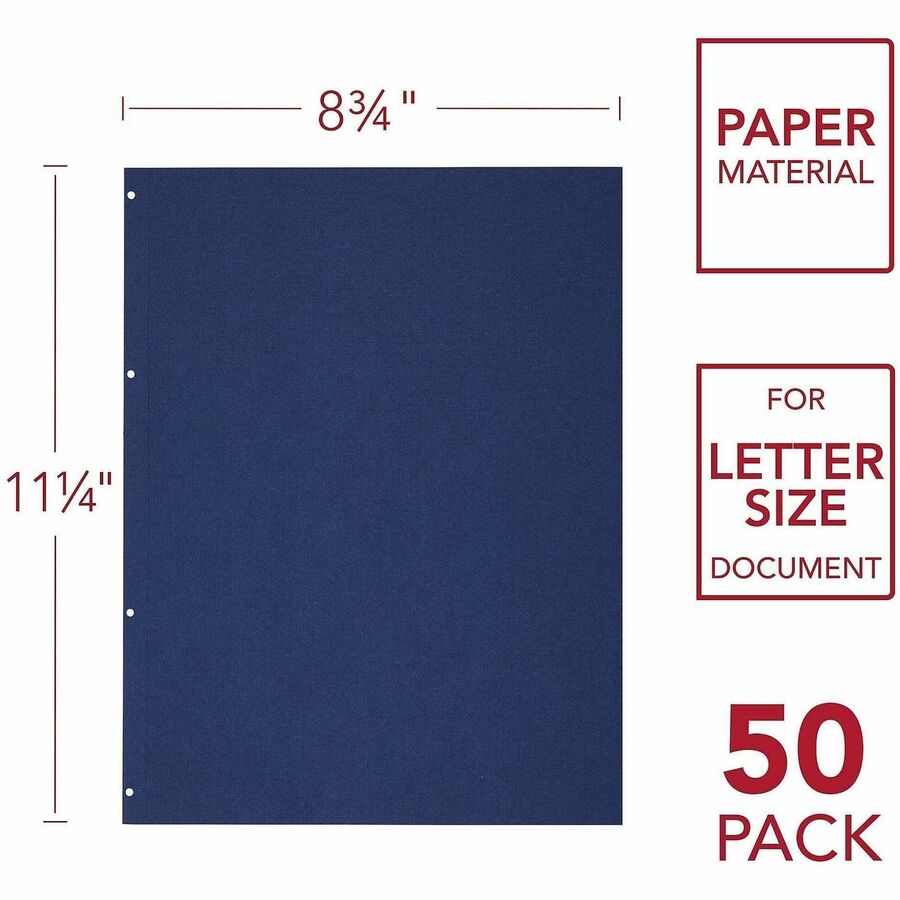 GBC Linen Weave Standard Presentation Cover - For 8 3/4" x 11 1/4" Sheet - Navy Blue - Linen - 1 Pack