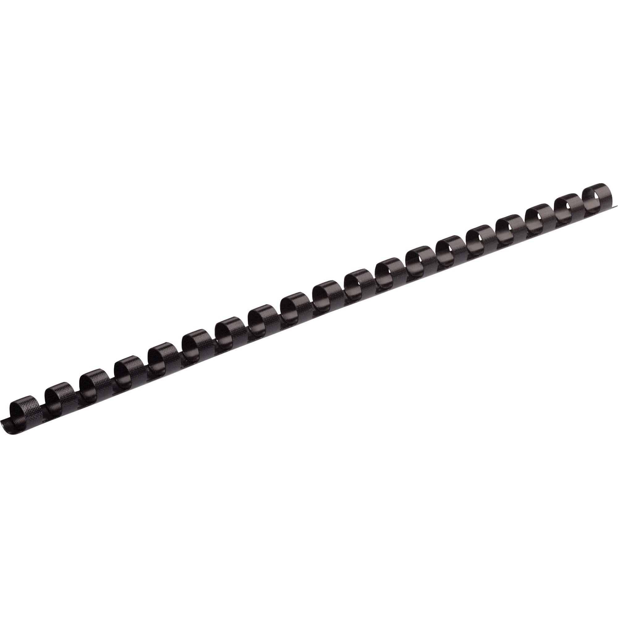 Fellowes Plastic Combs - Round Back, 1/4" , 20 sheets, Black, 25 pack - 0.3" Height x 10.8" Width x 0.3" Depth - 0.25" Maximum Capacity - 20 x Sheet Capacity - For Letter 8 1/2" x 11" Sheet - 19 x Rings - Round - Black - Plastic - 25 / Pack