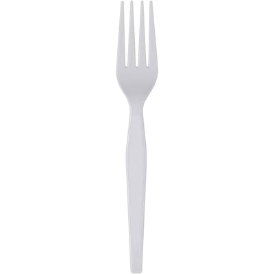 Dixie Heavyweight Disposable Forks Grab-N-Go by GP Pro - Fork - 100 x Fork - White - 100 / Box