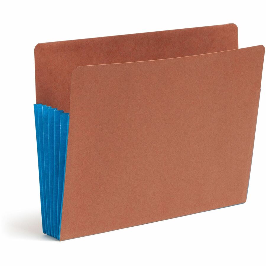 Smead Redrope End Tab File Pockets - 8 1/2" x 11" - 5 1/4" Expansion - 2 Plys - Redrope - Blue - Closed Sides, Reinforced Tab, Reinforced Gusset, Tear Proof - 30% Paper Recycled - 10 / Box