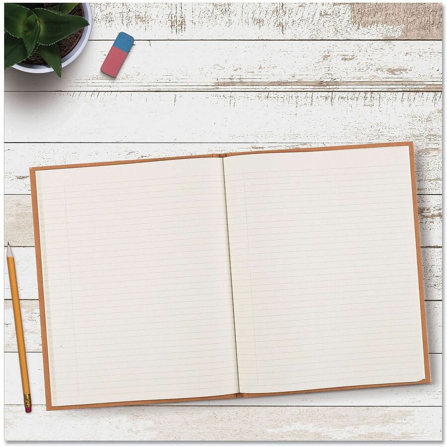 Rediform DaVinci Executive Journals - A4 - 150 Sheets - Perfect Bound - Ruled Margin - A4 - 8 1/2" x 11" Sheet Size - Cream Paper - Tan Cover - Recycled - 1 Each