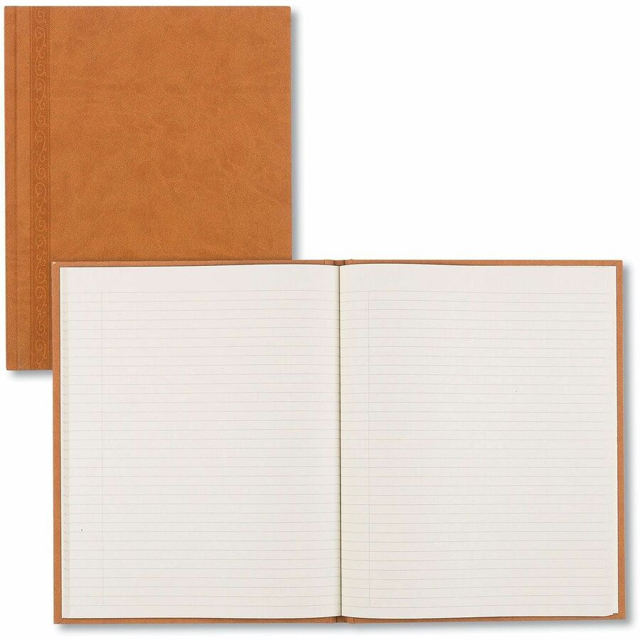 Rediform DaVinci Executive Journals - A4 - 150 Sheets - Perfect Bound - Ruled Margin - A4 - 8 1/2" x 11" Sheet Size - Cream Paper - Tan Cover - Recycled - 1 Each