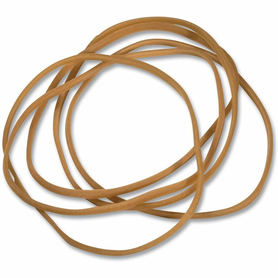 Universal 00118 Rubber Band - Size: #18 - 3" Length x 0.1" Width x 41.6 mil Thickness - 12 lb/in - Rubber - Beige - 1600 / Box