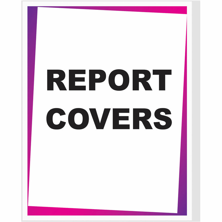 C-line Economy Report Cover - 8 1/2" x 11" - 1 x Clamp Fastener(s) - 1/10" Fastener Capacity - Poly, Vinyl - Clear - 0% Recycled - 100 / Box