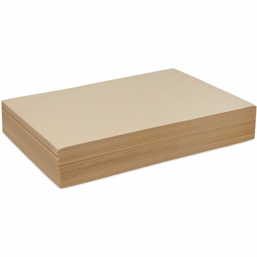 Pacon Drawing Paper - 500 Sheets - Plain - 12" x 18" Sheet Size - Manila Paper - Lightweight - 500 / Pack