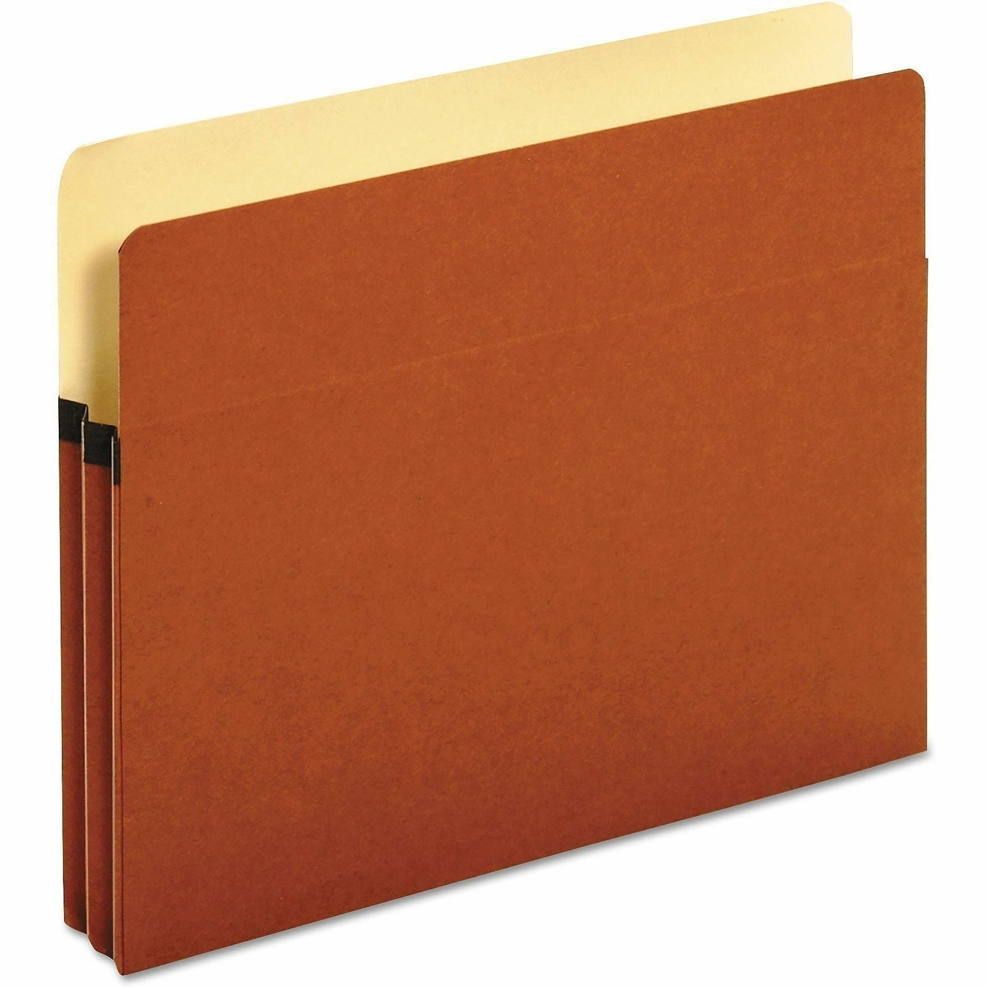 Universal Straight Tab Cut Letter Expanding File - 8 1/2" x 11" - Capacity1 3/4" Expansion - 1 Pocket(s) - Top Tab Position - Redrope - 25 Box