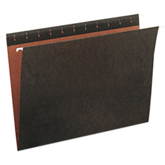 Universal 1/5 Tab Cut Letter Hanging Folder - 8 1/2" x 11" - Assorted Tab Position - 11 pt. - Stock - Standard Green - 25 Box