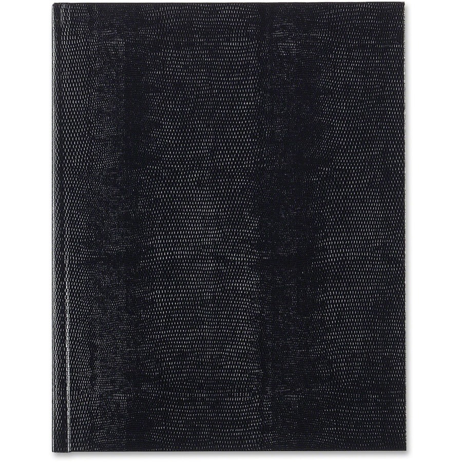 Rediform Large Executive Hardbound Notebook - Letter - 150 Sheets - Sewn - Ruled Margin - 18 lb Basis Weight - Letter - 8 1/2" x 11" Sheet Size - White Paper - Blue Textured Cover - Hard Cover - Recycled - 1 Each