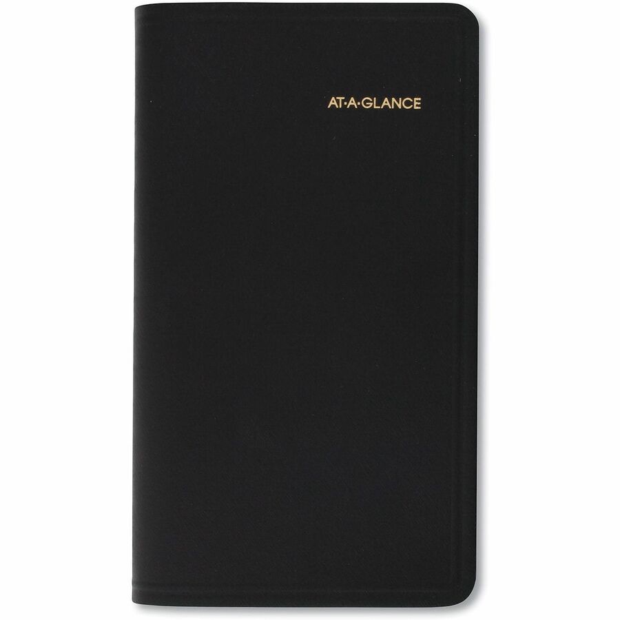 At-A-Glance 2026 Refillable Weekly Appointment Book Planner" , Black, Pocket, 3-1/4" x 6-1/4" - Julian Dates - Weekly - 1 Year - January 2026 to December 2026 - 8:00 AM to 5:00 PM - Hourly, Monday - Friday - 1 Week Double Page Layout - 3 1/4" x 6 1/4" ...