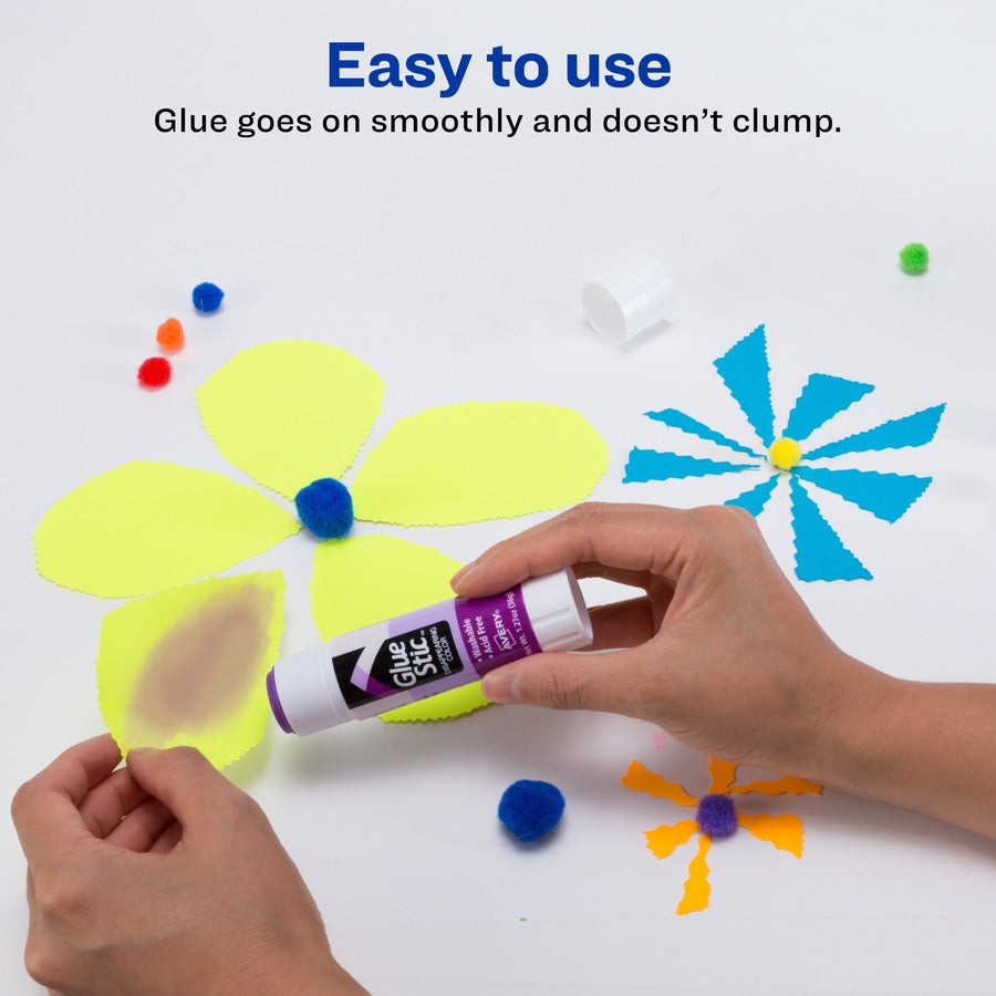 Avery&reg; Glue Stic Glue Stick - 1.27 oz - Purple - 1 Each