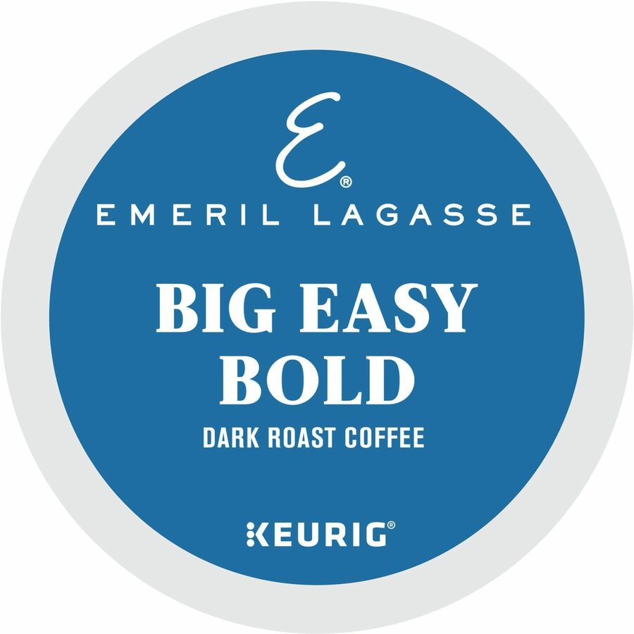 Emeril's K-Cup, Pod Big Easy Bold Coffee - Compatible with Keurig Brewer - Regular - Dark - K-Cup, Pod - Roasted - Kosher - 24 / Box