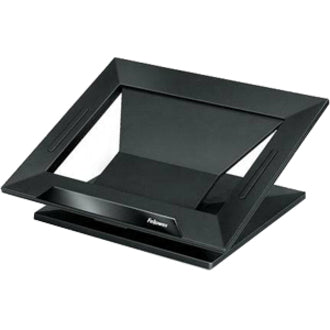 Fellowes Designer Suites Laptop Riser - Up to 17" Screen Support - 25 lb Load Capacity - 4" Height x 13.19" Width x 11.19" Depth - Black, Pearl