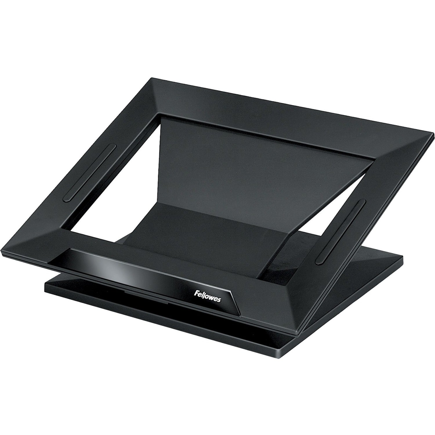 Fellowes Designer Suites Laptop Riser - Up to 17" Screen Support - 25 lb Load Capacity - 4" Height x 13.19" Width x 11.19" Depth - Black, Pearl