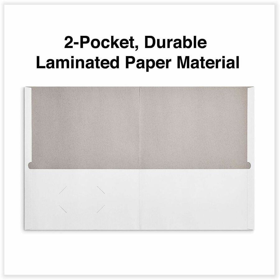 Universal Pocket Folder - 11" x 8 1/2" - 2 Inside Front & Back Pocket(s) - 25 Box