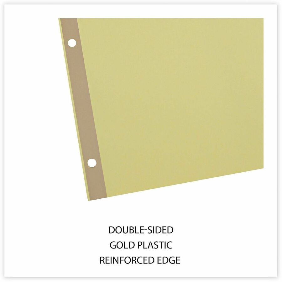 Universal Index Divider - 24 x Divider(s) - 8 Blank Side Tab(s) - 8.5" Divider Width x 11" Divider Length - Letter - 3 Hole Punched - Buff Paper Divider - Clear Plastic Tab(s) - 0% - Customizable, Double-sided, Gold Reinforced Binding Edge - 24 Set