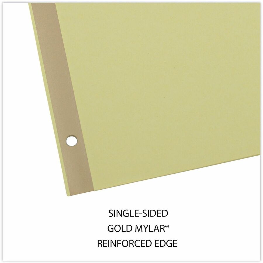 Universal Index Divider - 31 Printed Side Tab(s) - Digit - 1-31 - 8.5" Divider Width x 11" Divider Length - Letter - 3 Hole Punched - Buff Paper Divider - Black Simulated Leather Tab(s) - 20% Recycled - Mylar Reinforced Edge - 1 / Set