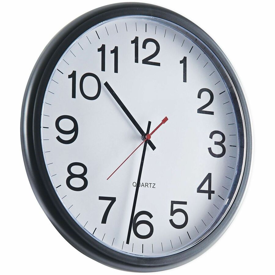 Universal Wall Clock - Analog - Quartz - Black Case - Plastic