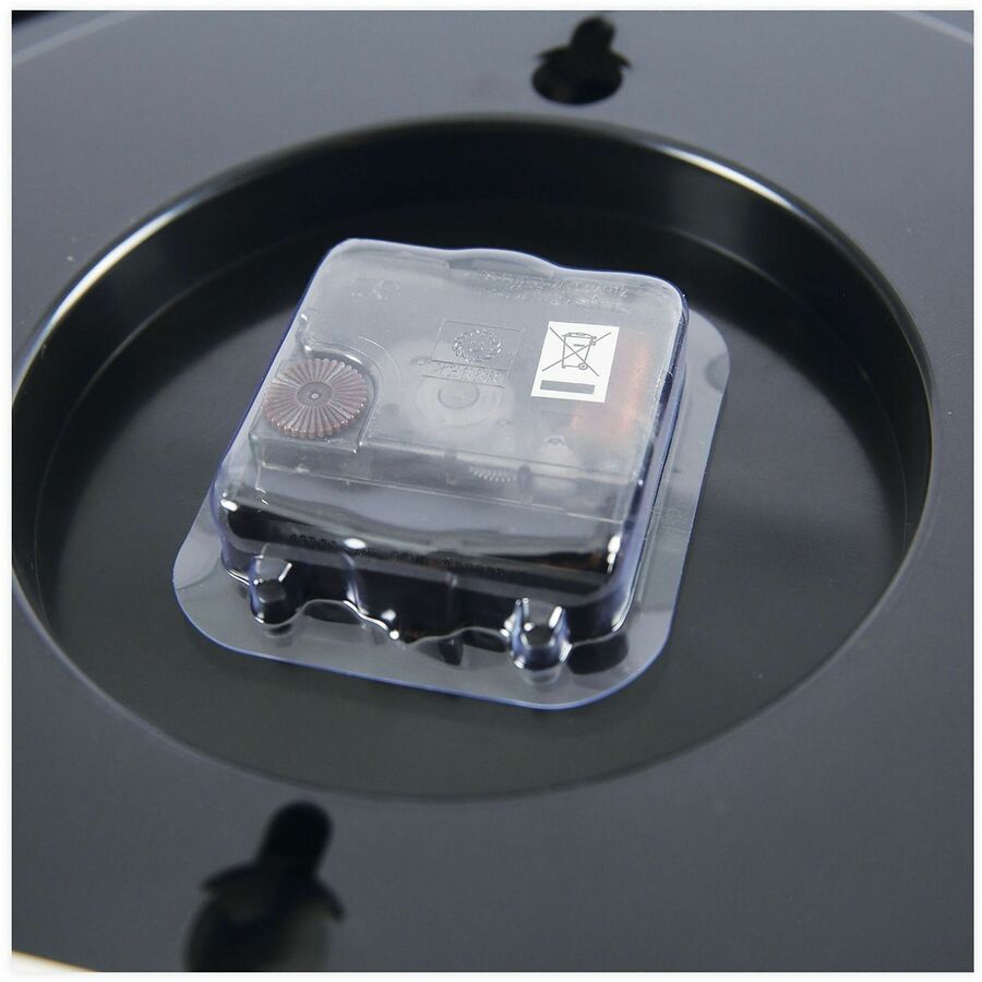 Universal Wall Clock - Analog - Quartz - Black Case - Plastic
