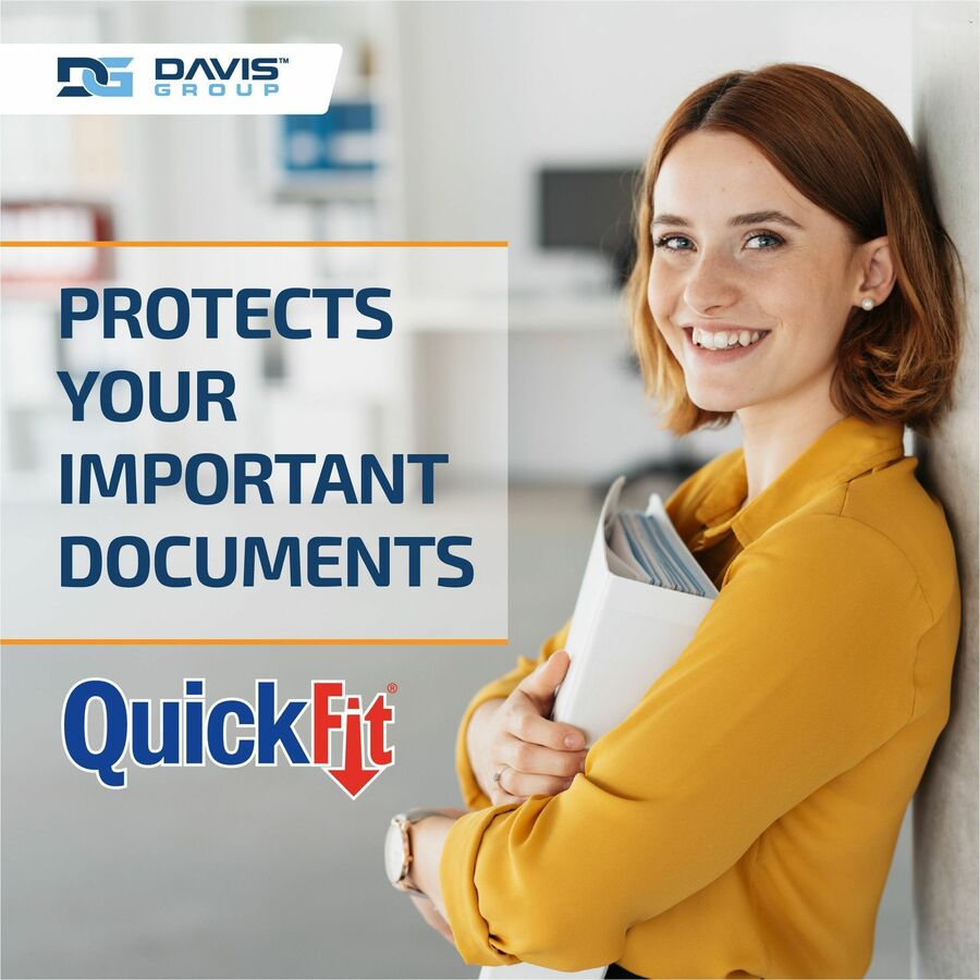 QuickFit Heavy-Duty Landscape 3-Ring Binder, D-Ring, View Binder, 2 Inch, White - 2" Binder Capacity - 11" x 17" Sheet Size - 475 Sheet Capacity - 3 x 2" Ring(s) - Fastener(s): D-Ring - Pocket(s): Internal - Polypropylene - White - Recycled - Clear Ove...