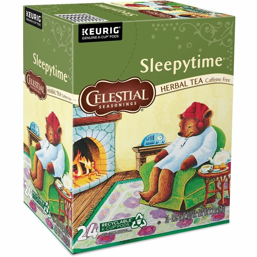 Celestial Seasonings&reg; Sleepytime Herbal Tea, Single Serve K-Cup Pods, 24 Count Herbal Tea K-Cup - Compatible with Keurig Brewer - Herbal Tea - 24 K-Cup - Caffeine-free - Kosher - 24 / Box