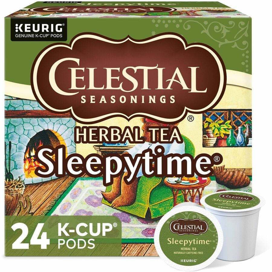 Celestial Seasonings&reg; Sleepytime Herbal Tea, Single Serve K-Cup Pods, 24 Count Herbal Tea K-Cup - Compatible with Keurig Brewer - Herbal Tea - 24 K-Cup - Caffeine-free - Kosher - 24 / Box