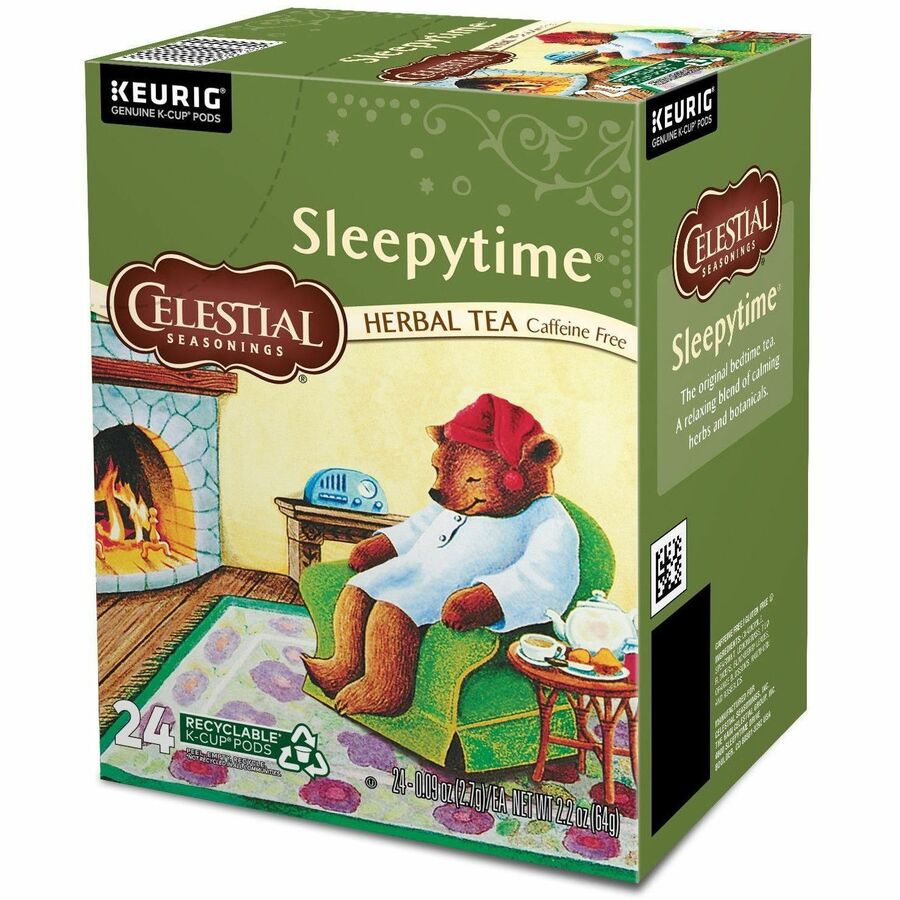 Celestial Seasonings&reg; Sleepytime Herbal Tea, Single Serve K-Cup Pods, 24 Count Herbal Tea K-Cup - Compatible with Keurig Brewer - Herbal Tea - 24 K-Cup - Caffeine-free - Kosher - 24 / Box