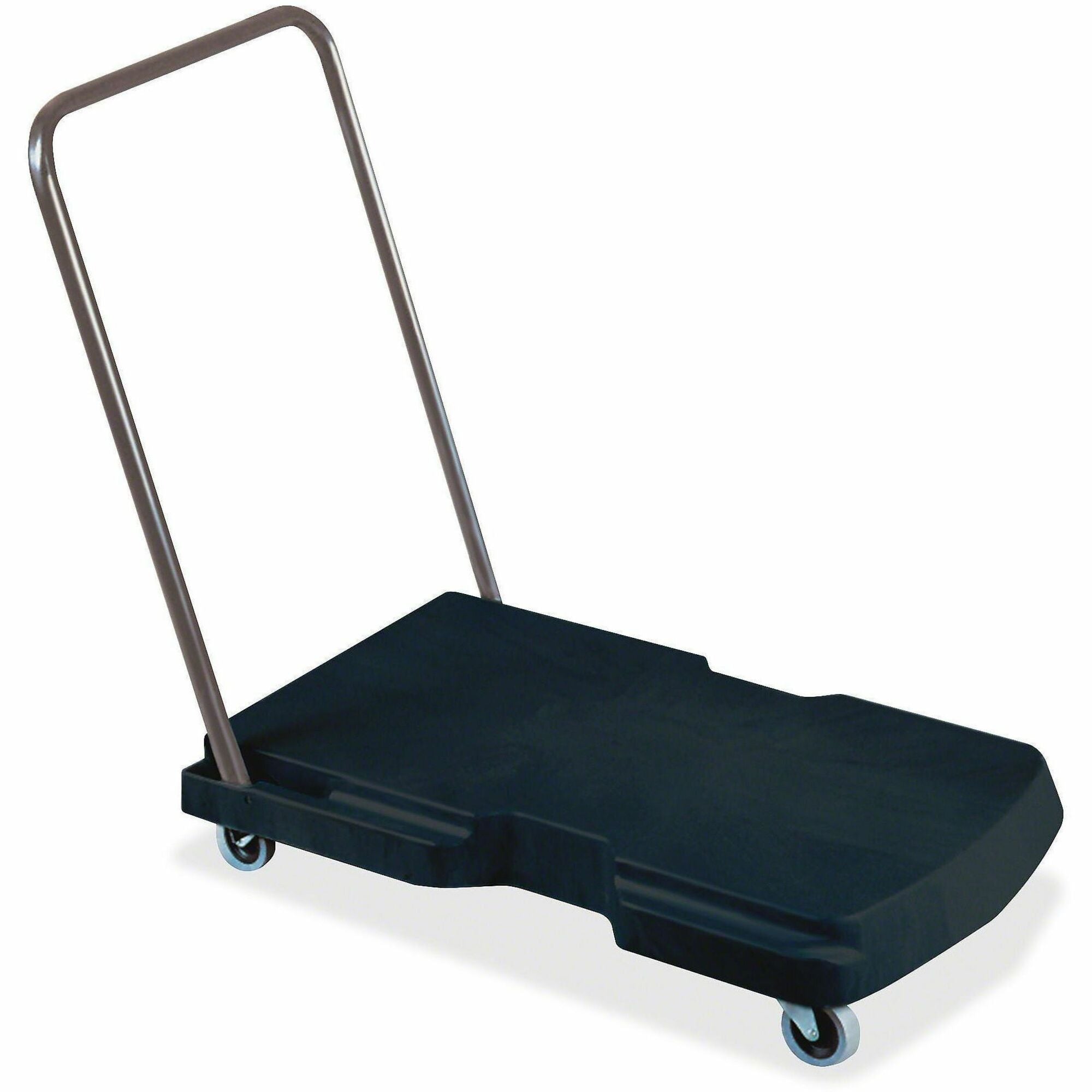 Rubbermaid Commercial 4400 Triple Trolley, Utility Duty with Straight Handle and 3" (7.6 cm) Casters - Folding Handle - 250 lb Load Capacity - 4 Casters - 3" Caster Size - High-density Polyethylene (HDPE) - 20.50" Width x 32.50" Height - Gray, Black - ...