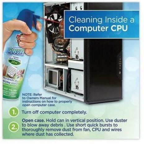 Dust-Off Air Duster - For Computer Equipment, Printer Accessories - 12 fl oz