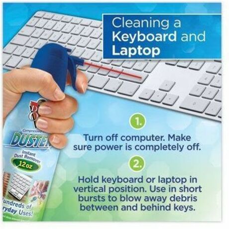 Dust-Off Air Duster - For Computer Equipment, Printer Accessories - 12 fl oz