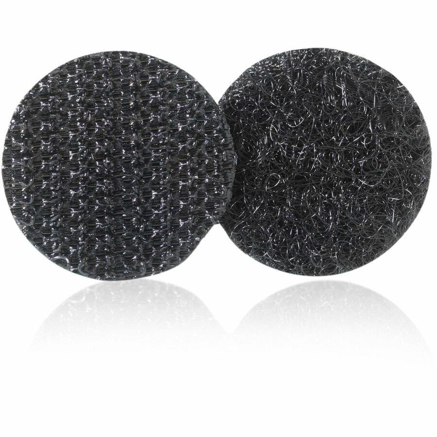 VELCRO&reg; Sticky Back 5/8in Circles Black 15 ct - 0.63" Diameter - Black - For Multipurpose, School, Smooth Surface, Indoor, Outdoor, Mounting - 15 / Carton