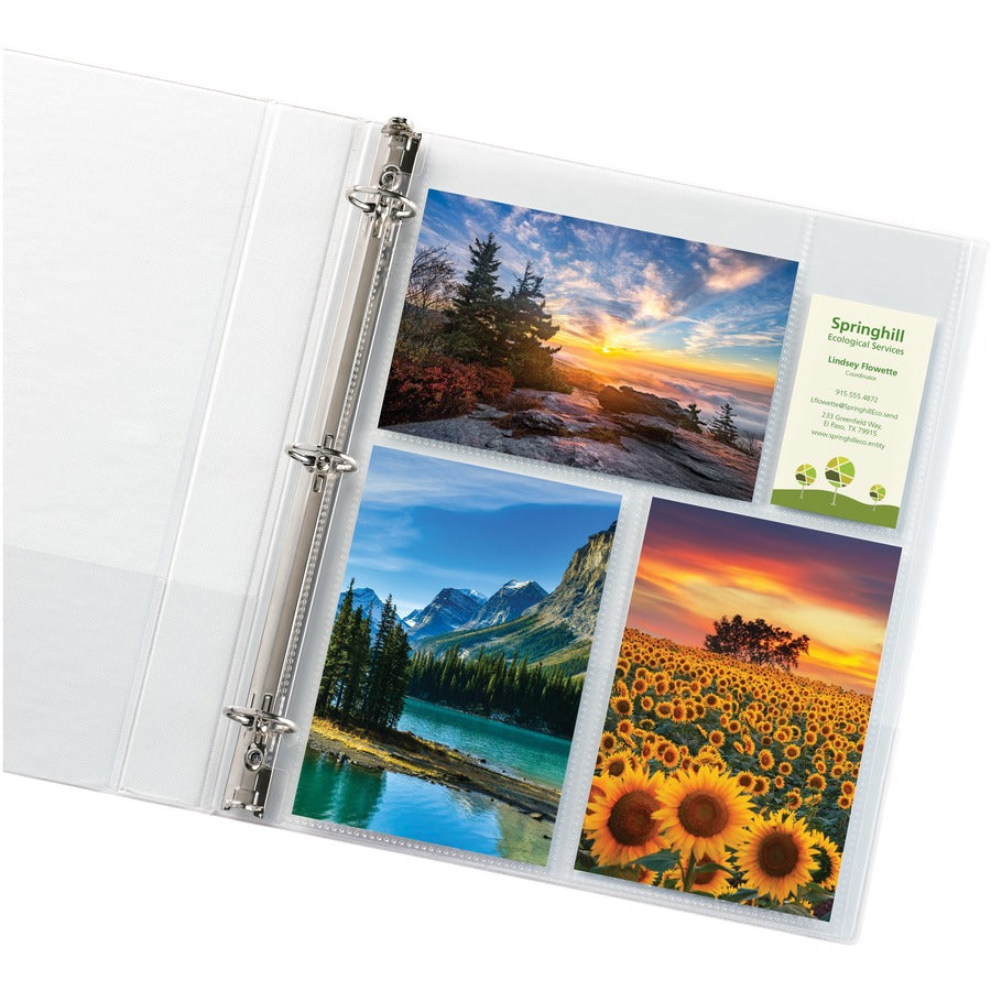 Avery&reg; Clear Mixed Format Photo Album Pages, 10ct (13401) - 4" Width x 6" Length - 3-ring Binding