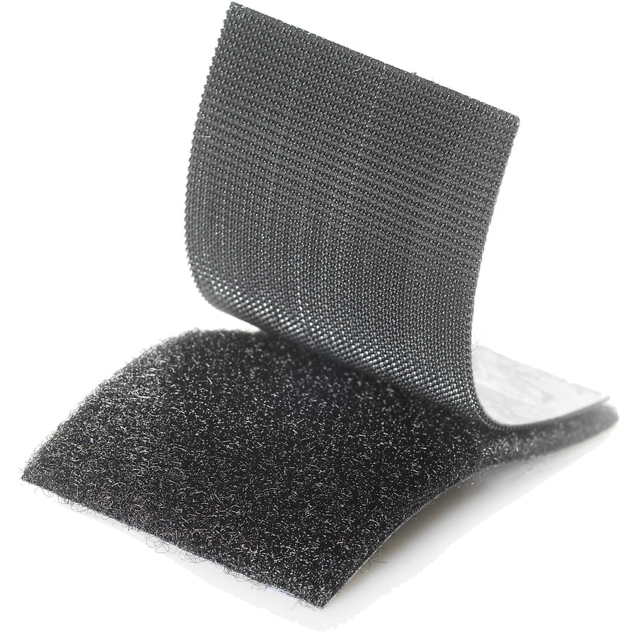 VELCRO&reg; 90199 Heavy Duty Industrial Strength - 4" Length x 2" Width - Black - For Plastic, Multi Surface - 2 / Carton