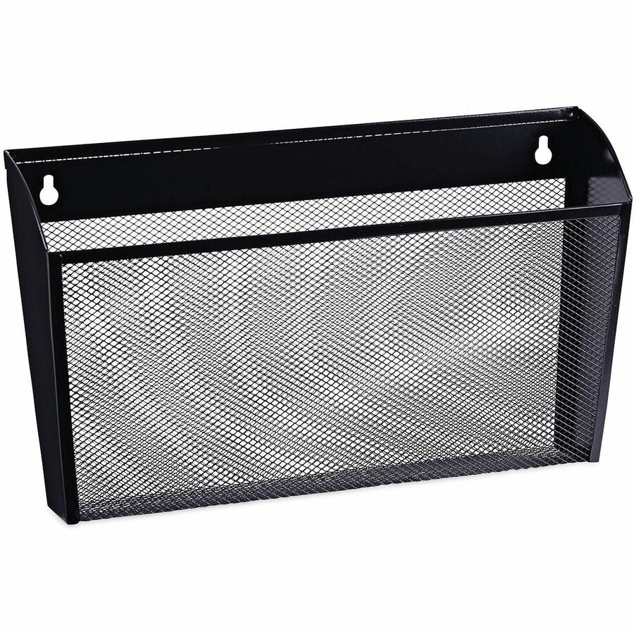Universal Metal Mesh Wall File, Letter Size, 14" x 3.1" x 8.2" , Black - 1 Pocket(s) - 8.20" Height x 14" Width x 3.10" Depth - Black - Metal - 4 Each