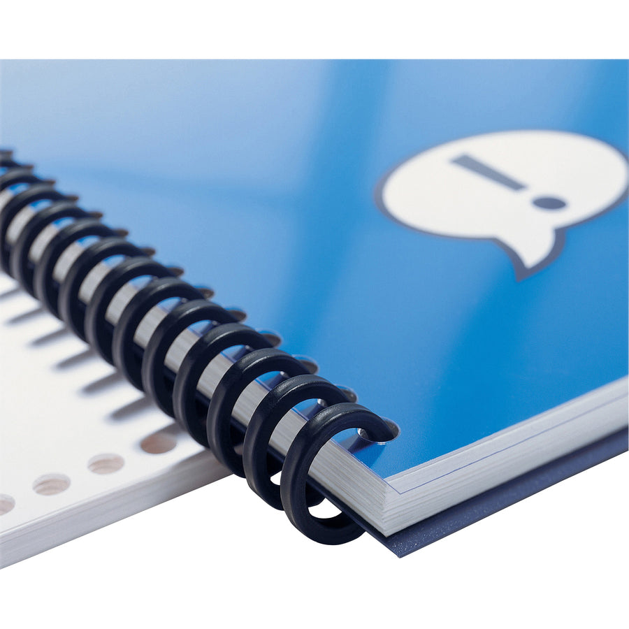 Swingline GBC ProClick 516 Binding Spines - 0.31" Maximum Capacity - 45 x Sheet Capacity - 32 x Rings - Black - Plastic - 100 / Box