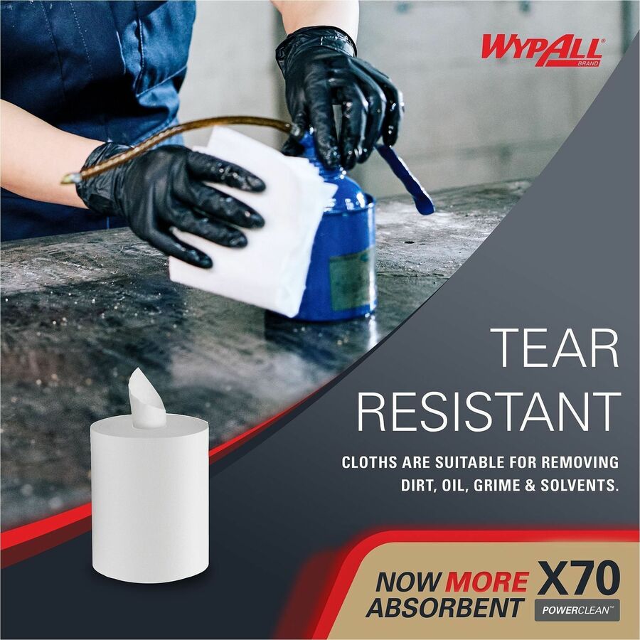 Wypall X70 Wipers Roll - 275 Sheets/Roll - White - Hydroknit, Pulp Fiber, Polypropylene - 3 / Carton