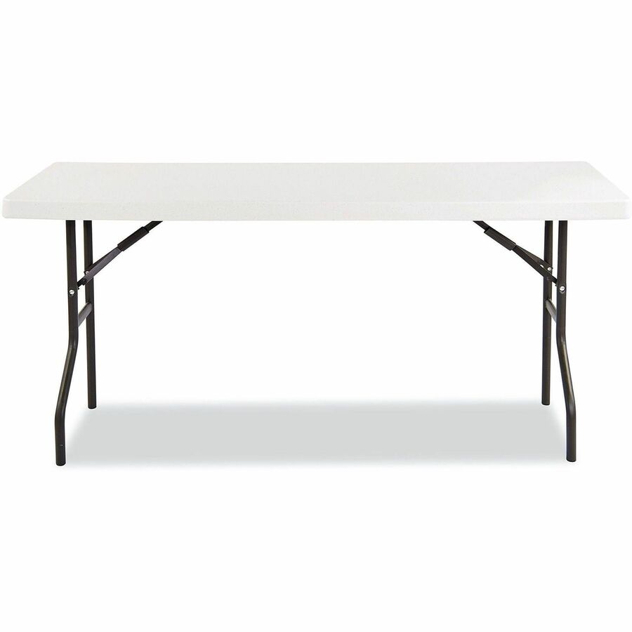Iceberg IndestrucTable TOO 1200 Series Folding Table - Rectangle Top - 250 lb Capacity - 60" Table Top Length x 18" Table Top Width - 29" Height - Indoor, Outdoor - Platinum, Powder Coated - Polyethylene Top Material - 1 Each