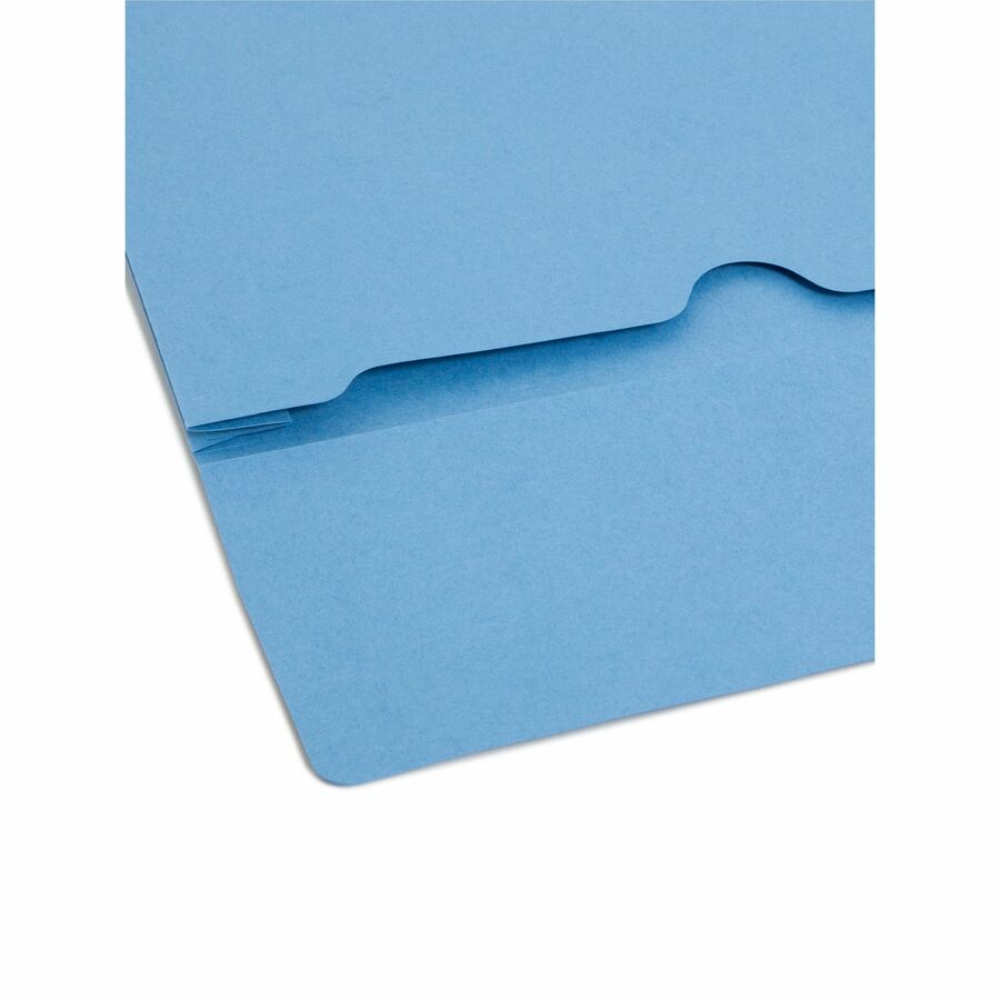Smead Letter Recycled File Wallet - 8 1/2" x 11" - 2" Expansion - 1 Pocket(s) - 11 pt. - Blue - Elastic Closure, Heavy Duty, Flap - 10% Recycled - 10 / Box