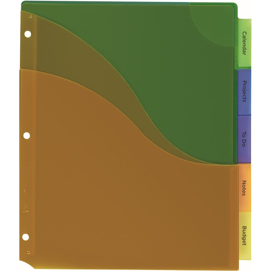 Avery&reg; Big Tab Tab Divider - 5 x Divider(s) - 1/5 - 5 - 5 Tab(s)/Set - 9.3" Divider Width x 11.25" Divider Length - 3 Hole Punched - Multicolor Plastic Divider - Multicolor Plastic Tab(s) - Insertable, Hole-punched, Customizable, Durable, Tear Resi...