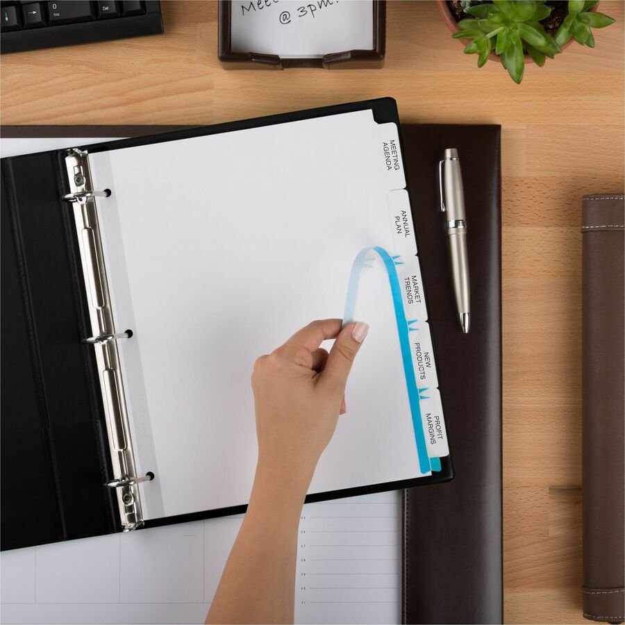 Avery&reg; Big Tab Index Maker Index Divider - 5 x Divider(s) - Print-on Tab(s) - 5 - 5 Tab(s)/Set - 8.5" Divider Width x 11" Divider Length - 3 Hole Punched - White Paper Divider - White Paper Tab(s) - Printable, Hole-punched, Durable, Double-sided, R...