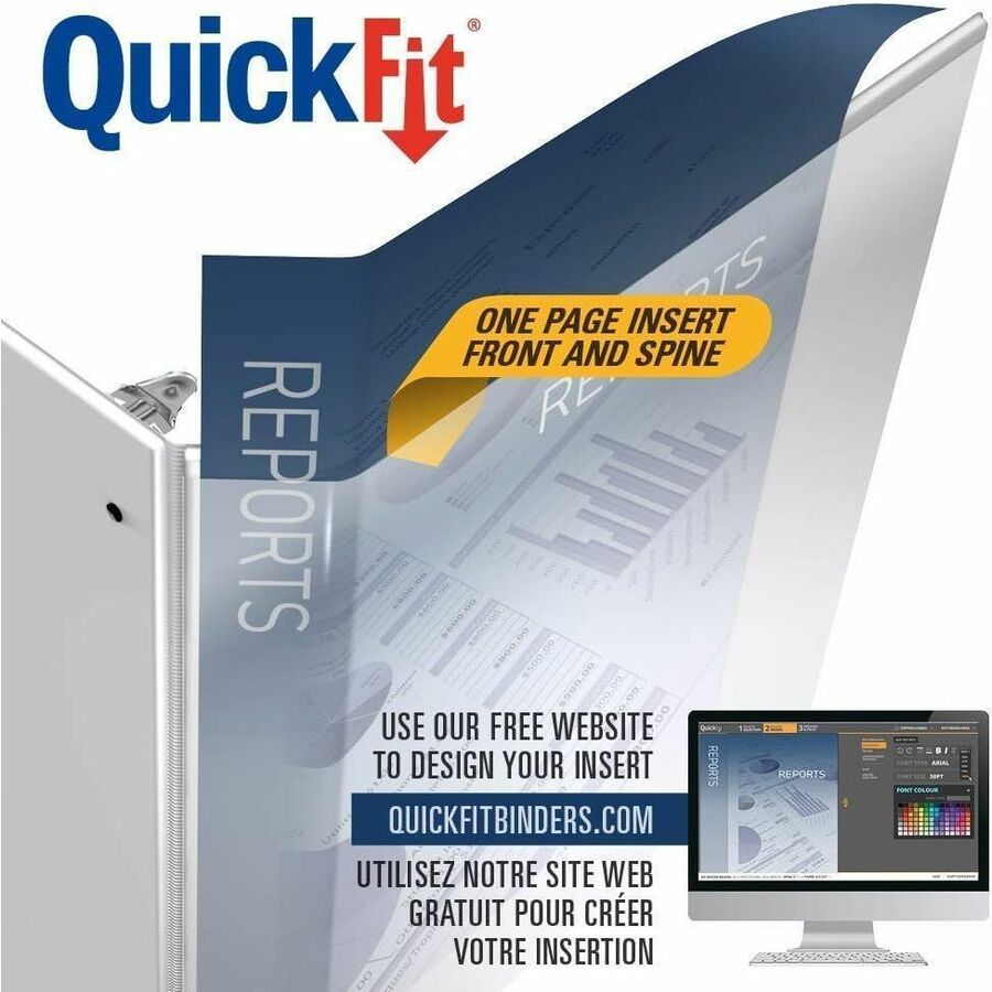 QuickFit Ring Binder - 1" Binder Capacity - Legal - 8 1/2" x 14" Sheet Size - 200 Sheet Capacity - 3 x 1" Ring(s) - Fastener(s): Round Ring - Pocket(s): 2, Internal - Horizontal Orientation - Polypropylene - Black - Recycled - Antimicrobial - 1 Each