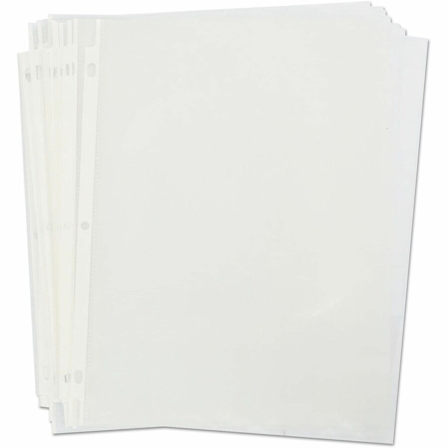 Universal Top-Load Poly Sheet Protector - 2 x Sheet Capacity - For Letter 8 1/2" x 11" Sheet - 3 x Holes - Ring Binder - Rectangular - Clear - Polypropylene - 200 / Box