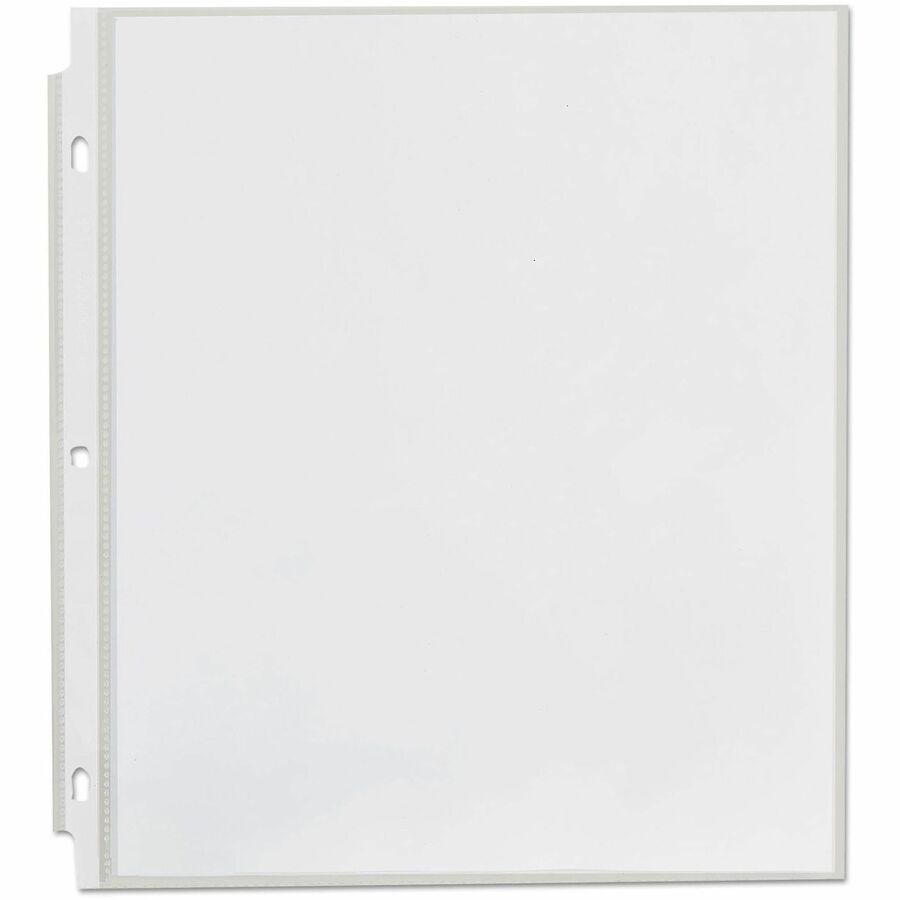 Universal Top-Load Poly Sheet Protector - 2 x Sheet Capacity - For Letter 8 1/2" x 11" Sheet - 3 x Holes - Ring Binder - Rectangular - Clear - Polypropylene - 200 / Box