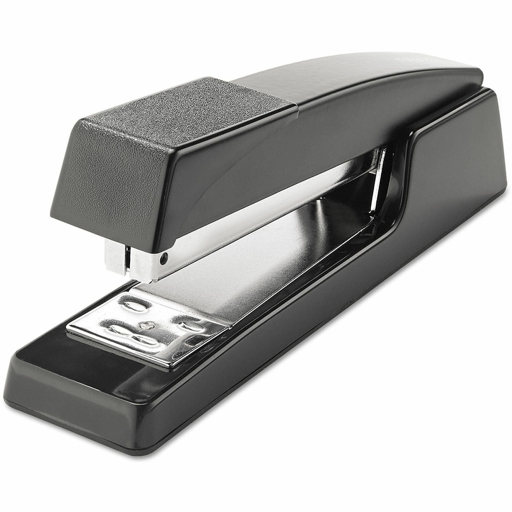 Universal Desktop Stapler - Staples Upto 20 Sheet - Holds Upto 210 Staple - Full Strip - Staple Size: 0.25" - 3.50" Throat Depth - 0.50" Crown Width - Top Loading - Black - Metal - 1 Each
