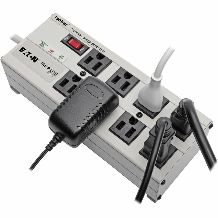Tripp Lite series 8-outlet Premium Surge Suppressor - Light Gray - NEMA 5-15P - 8 x NEMA 5-15R - 1440 VA - 3840 J - 120 V AC Input - 120 V AC Output - 61 kA - 12 ft