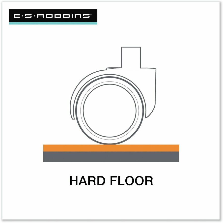 ES ROBBINS Economy Series Hardwood Chairmats - Hard Floor, Wood Floor, Tile Floor - 53" Length x 45" Width - Lip Size 12" Length x 25" Width - Rectangular - Vinyl - Clear - 1 Each
